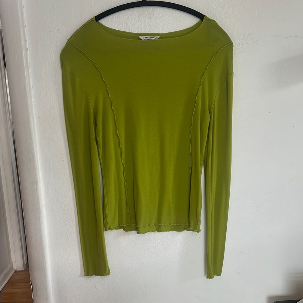 Green Long Sleeve Top